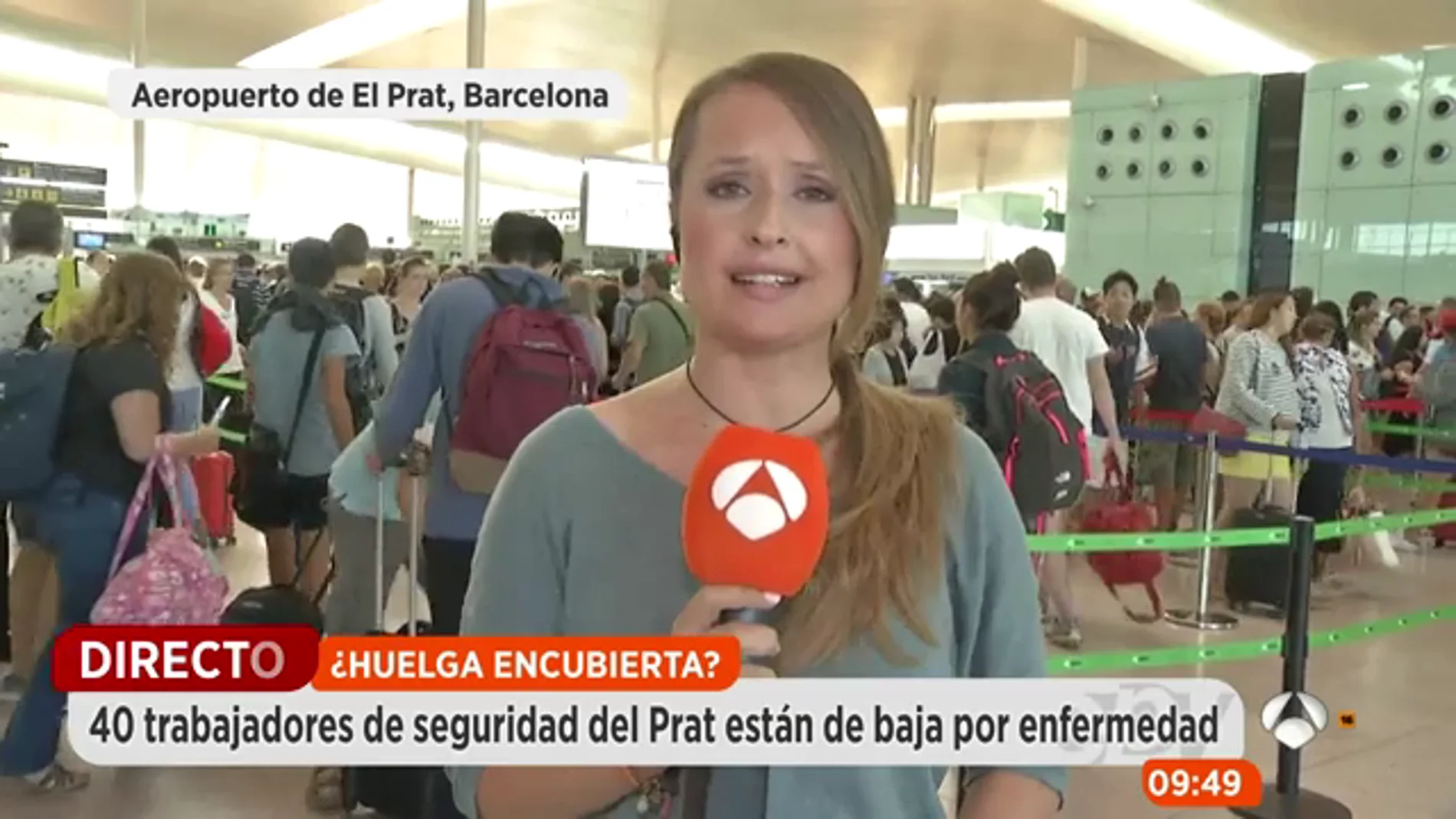Un total de 40 trabajadores de seguridad de El Prat de baja por enfermedad