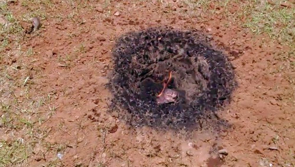 Presunto meteorito encontrado por un estadounidense en su jardín
