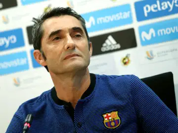Ernesto Valverde durante una rueda de prensa Ernesto Valverde durante una rueda de prensa