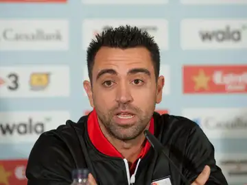 Xavi Hernández en una rueda de prensa Xavi Hernández en una rueda de prensa