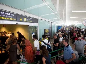 El aeropuerto de Barcelona, ayer El aeropuerto de Barcelona, ayer