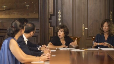 La vicepresidenta Soraya Sáenz de Santamaría celebra la 