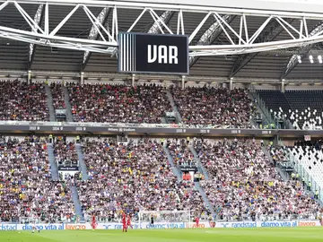 El estadio de la Juventus, con la presencia del VAR El estadio de la Juventus, con la presencia del VAR