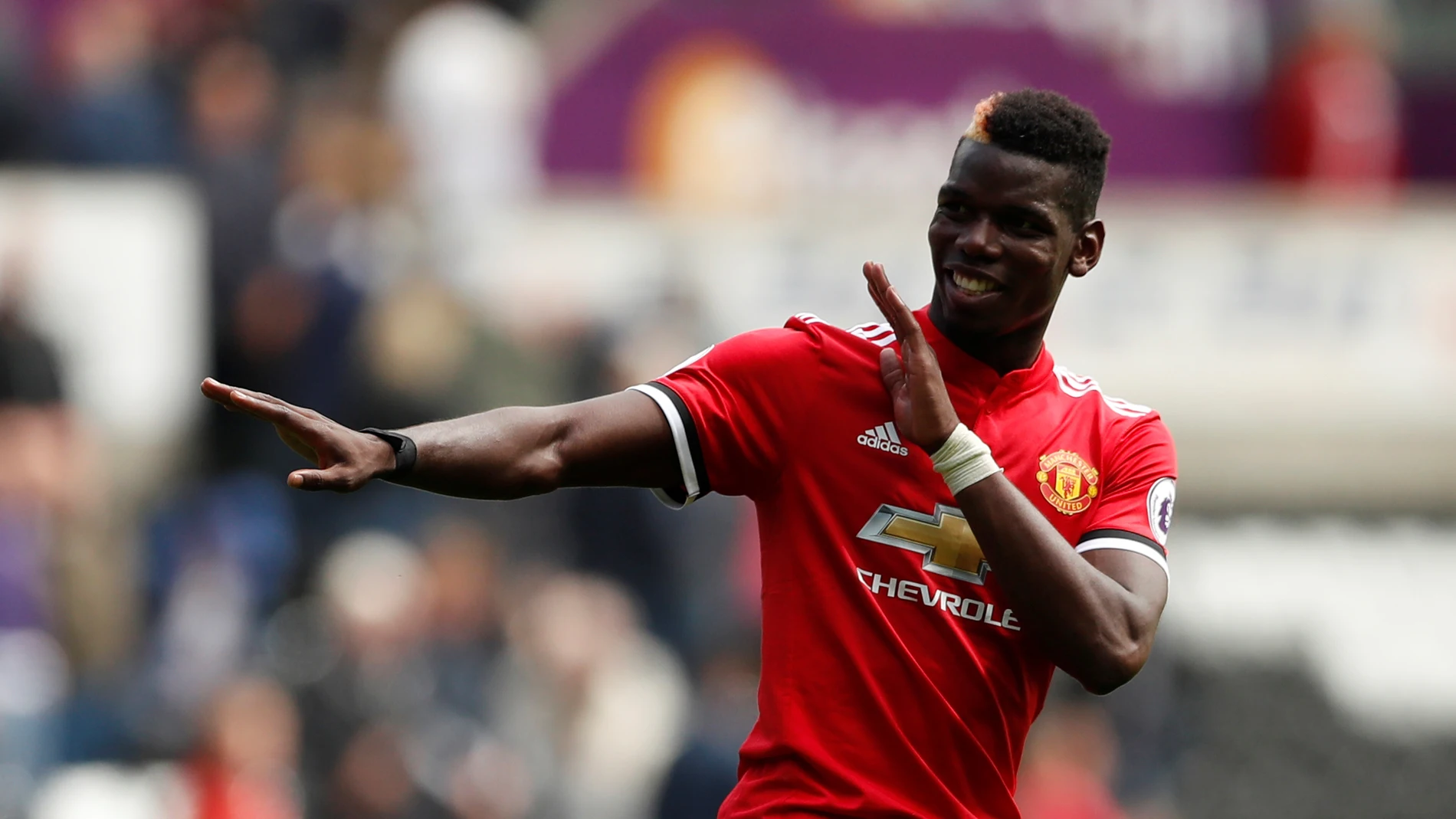 Pogba celebra un gol con el Manchester United Pogba celebra un gol con el Manchester United