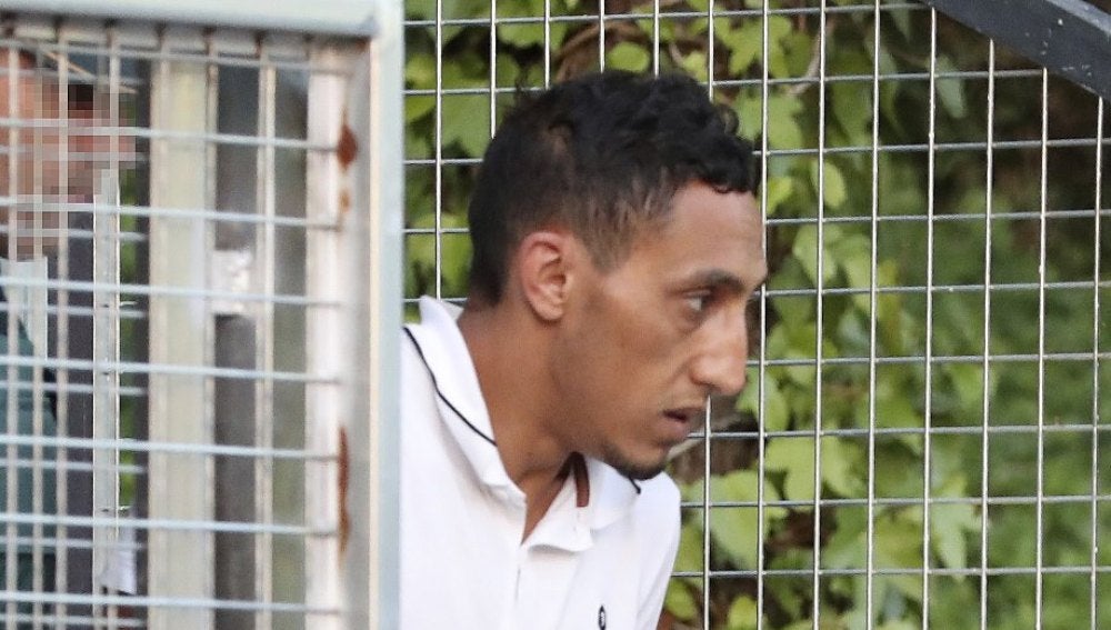 Driss Oukabir llegando a los juzgados