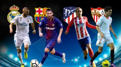 Grupos difíciles para Madrid, Barcelona y Atlético; sorteo más asequible para el Sevilla