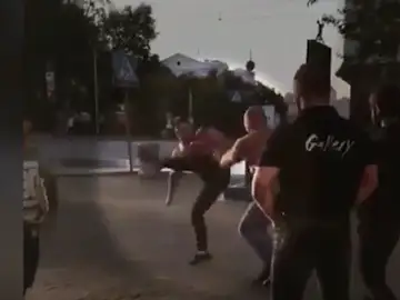 Momento de la pelea Momento de la pelea