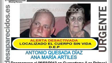 Los restos hallados en Gran Canaria pertenecen a un matrimonio desaparecido en 2012