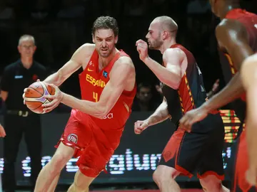 Pau Gasol en el partido frente a Bélgica Pau Gasol en el partido frente a Bélgica