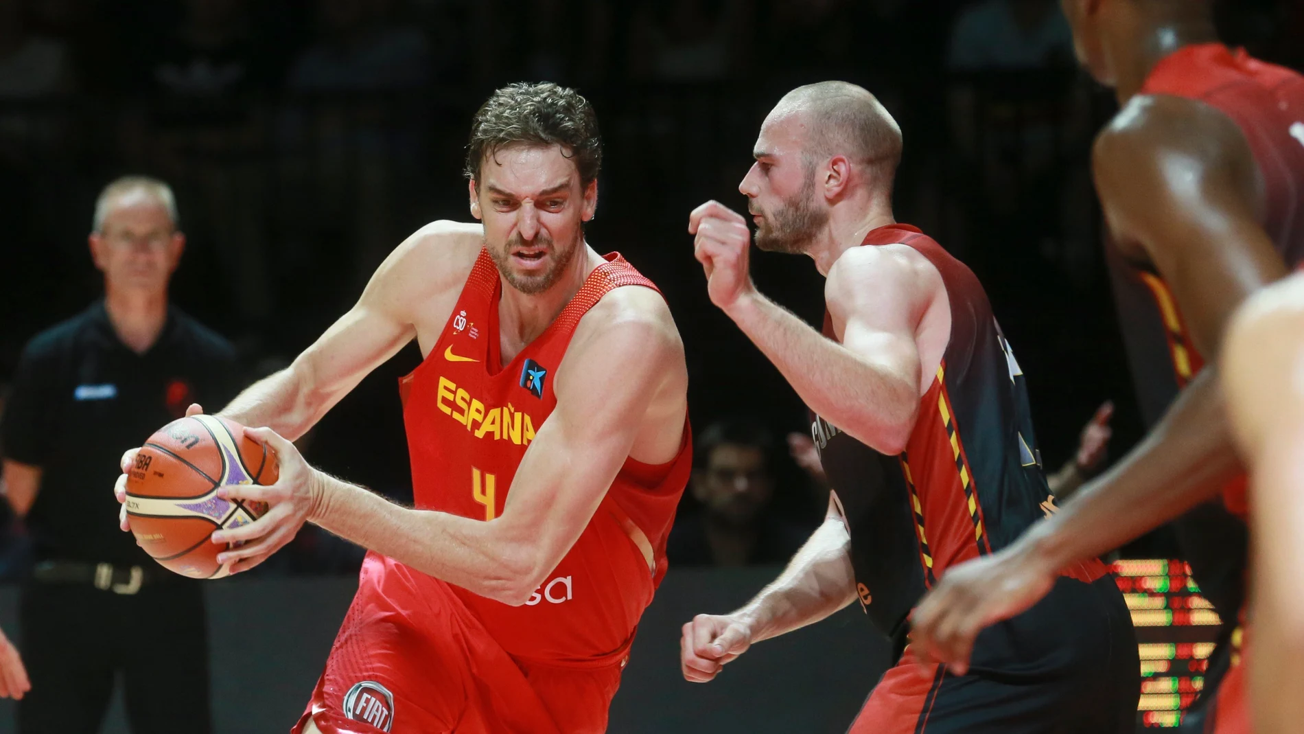 Pau Gasol en el partido frente a Bélgica Pau Gasol en el partido frente a Bélgica