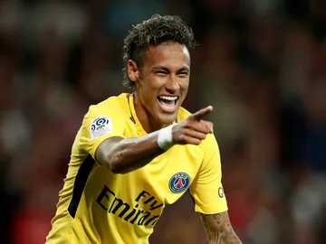 Neymar celebra un gol con el PSG Neymar celebra un gol con el PSG