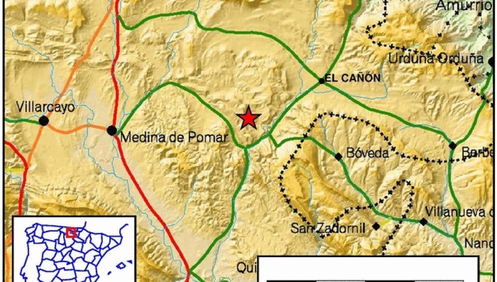Movimiento sísmico registrado en Burgos