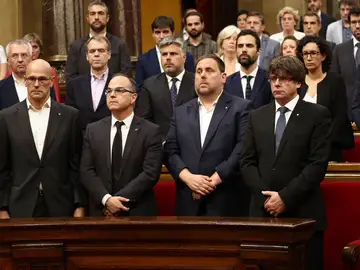 Minuto de silencio en el Parlament Minuto de silencio en el Parlament
