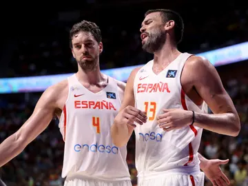 Los hermanos gasol jugando Los hermanos gasol jugando