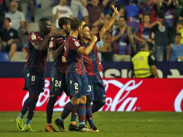 El Levante celebra un gol El Levante celebra un gol