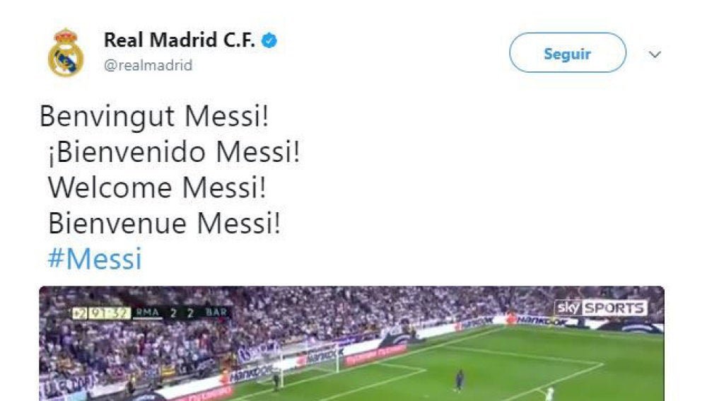 Welcome Messi!' – hacked Real Madrid Twitter account announces signing, Real  Madrid