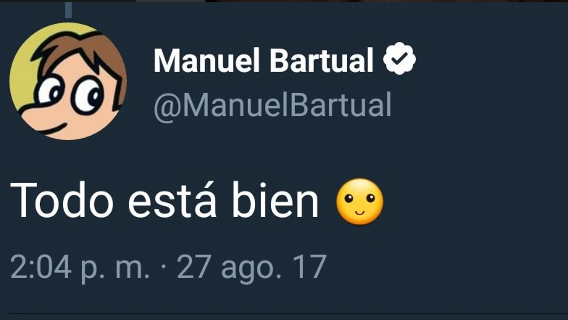 Manuel Bartual revela en Twitter las claves de su relato Manuel Bartual revela en Twitter las claves de su relato