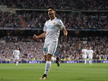 Marco Asensio celebra un gol con el Real Madrid Marco Asensio celebra un gol con el Real Madrid