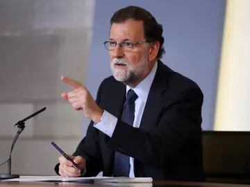 El presidente del Gobierno, Mariano Rajoy, durante la rueda de prensa El presidente del Gobierno, Mariano Rajoy, durante la rueda de prensa