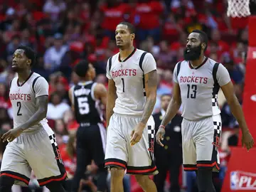 Los Houston Rockets en un partido Los Houston Rockets en un partido