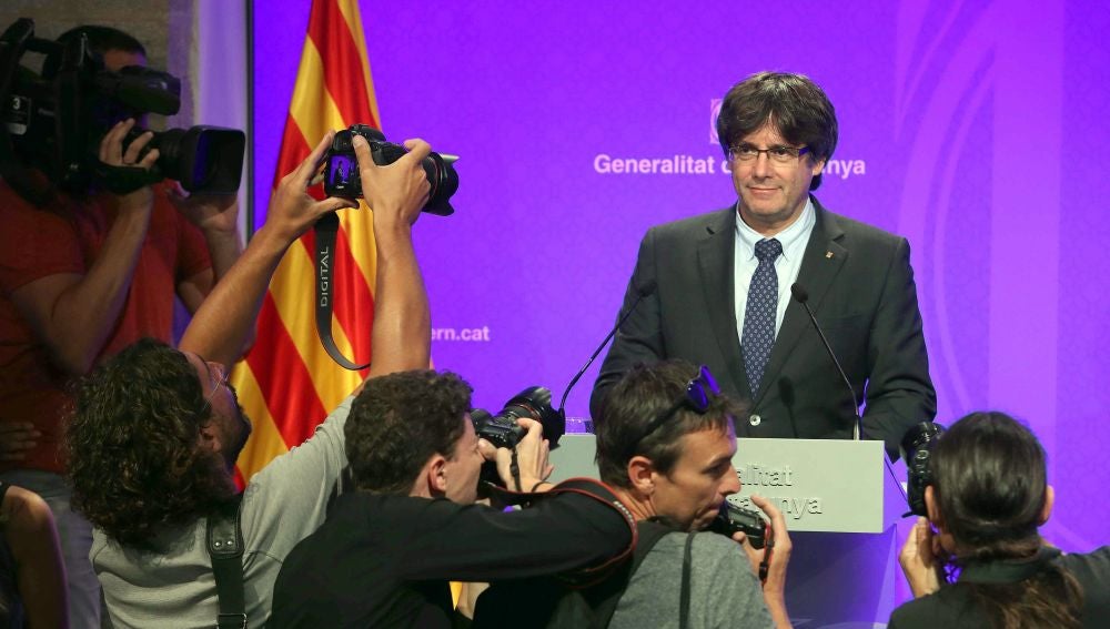 El presidente de la Generalitat de Cataluña Carles Puigdemont