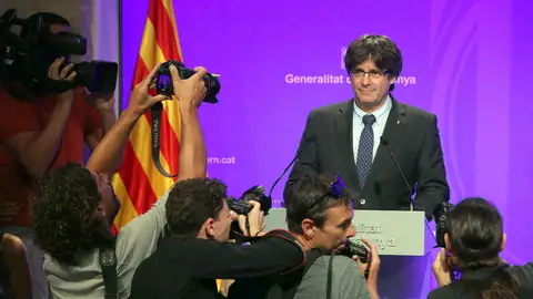 El presidente de la Generalitat de Cataluña Carles Puigdemont El presidente de la Generalitat de Cataluña Carles Puigdemont