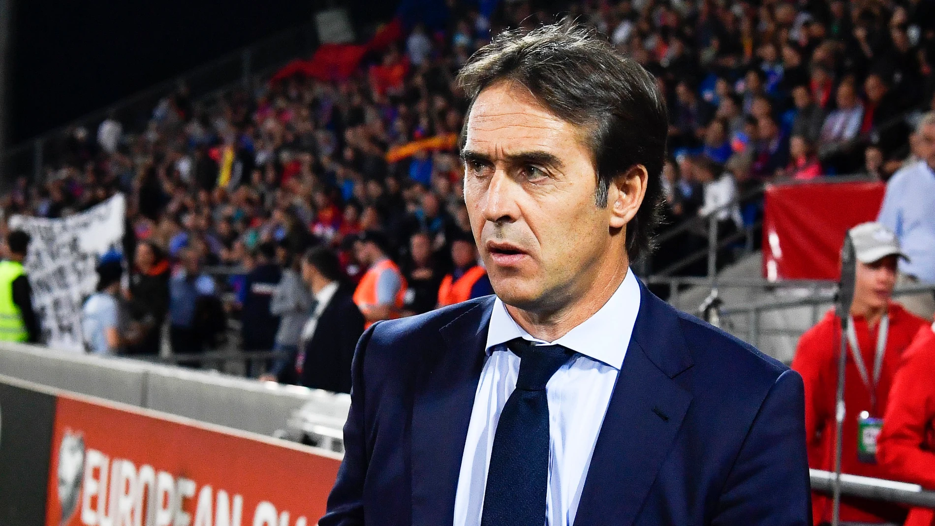 Lopetegui, durante el Liechtenstein - España Lopetegui, durante el Liechtenstein - España