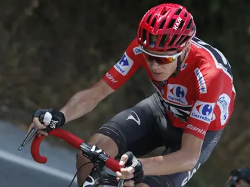 Chris Froome, durante una etapa de la Vuelta Chris Froome, durante una etapa de la Vuelta