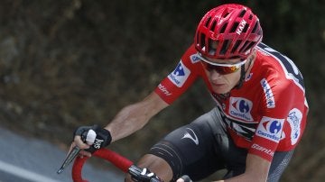 Chris Froome, durante una etapa de la Vuelta