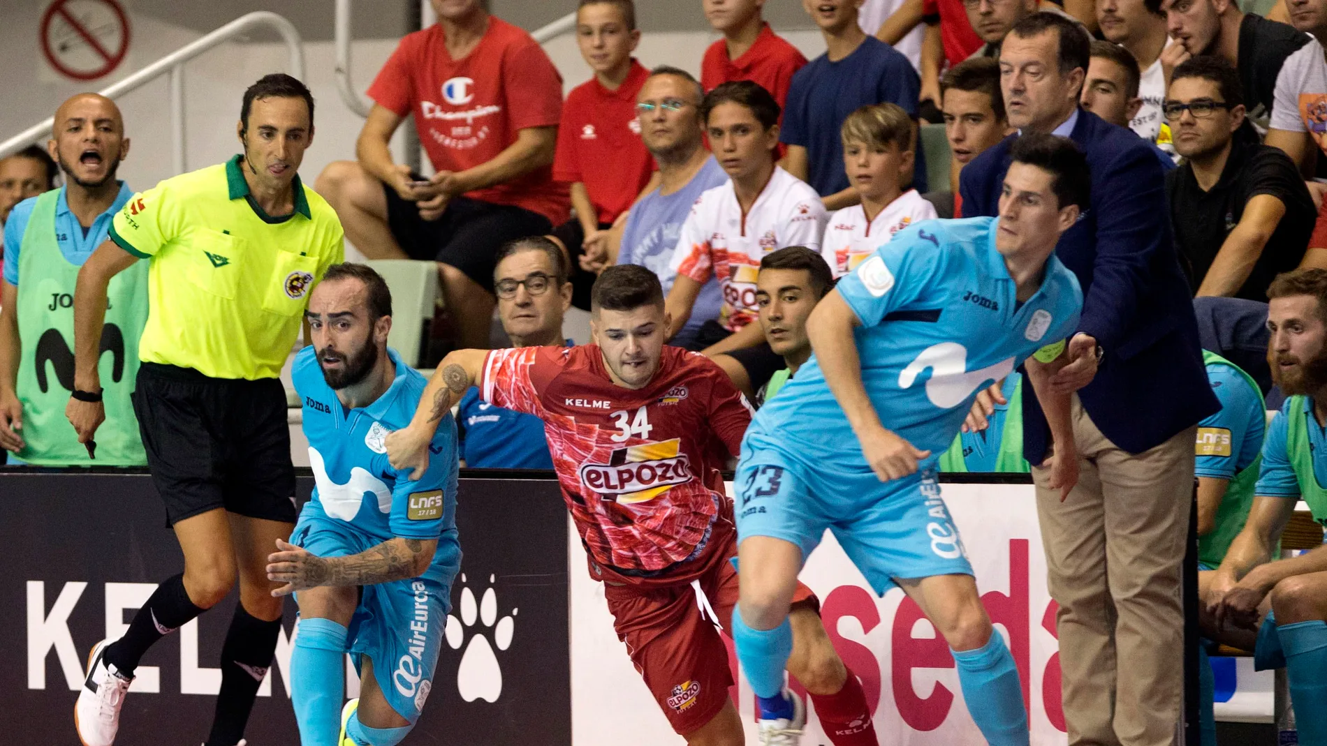 Momento del partido entre Inter Movistar y ElPozo Murcia Momento del partido entre Inter Movistar y ElPozo Murcia
