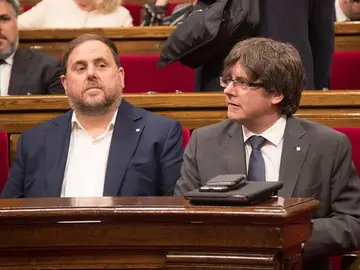 Oriol Junqueras y Carles Puigdemont Oriol Junqueras y Carles Puigdemont