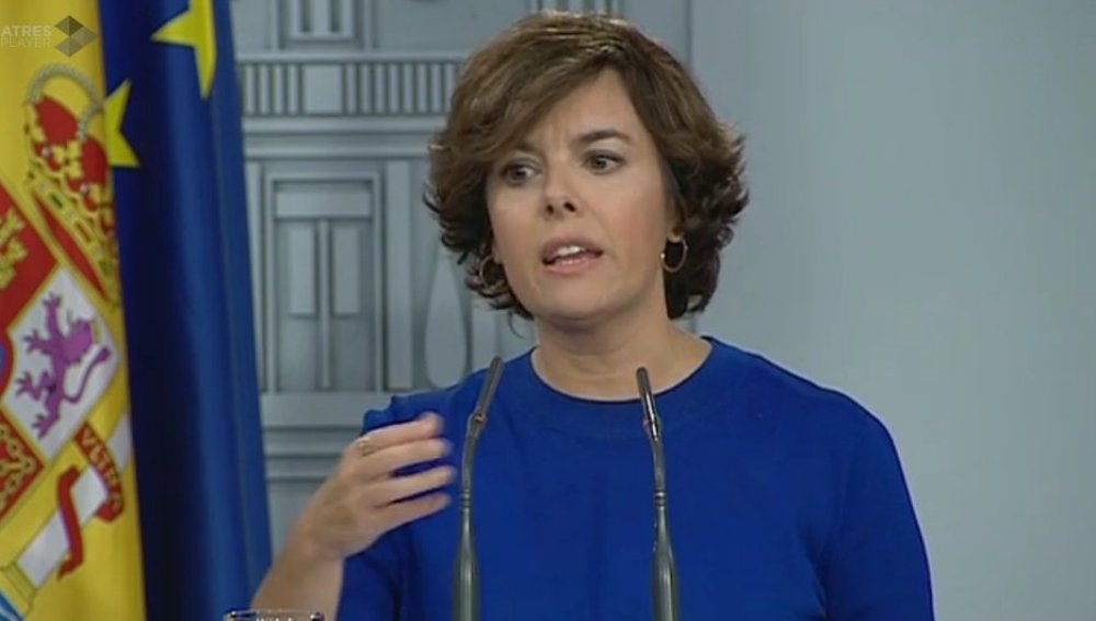 La vicepresidenta del Gobierno, Soraya Sáenz de Santamaría