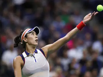 Muguruza durante un partido Muguruza durante un partido