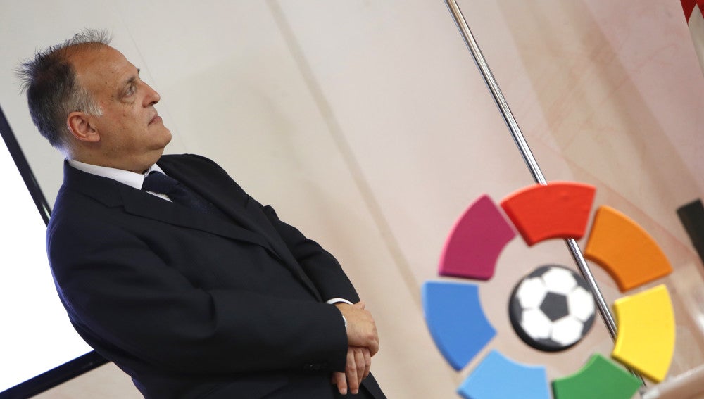 Javier Tebas durante un acto de LaLiga
