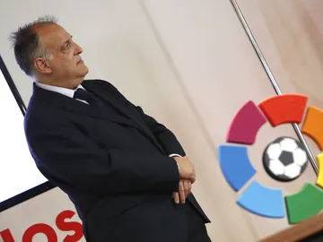 Javier Tebas durante un acto de LaLiga Javier Tebas durante un acto de LaLiga