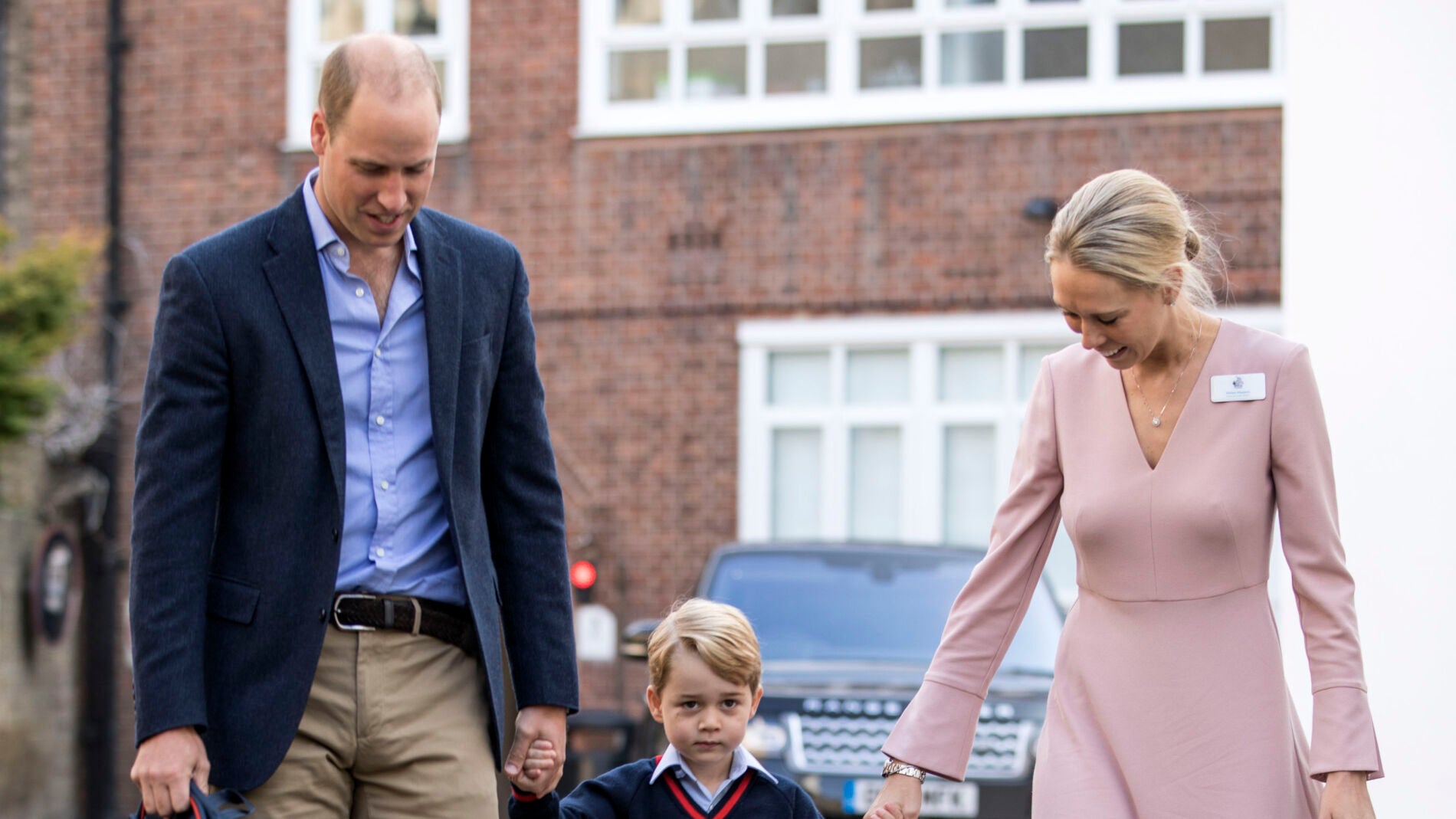 Primer día de colegio del príncipe George 