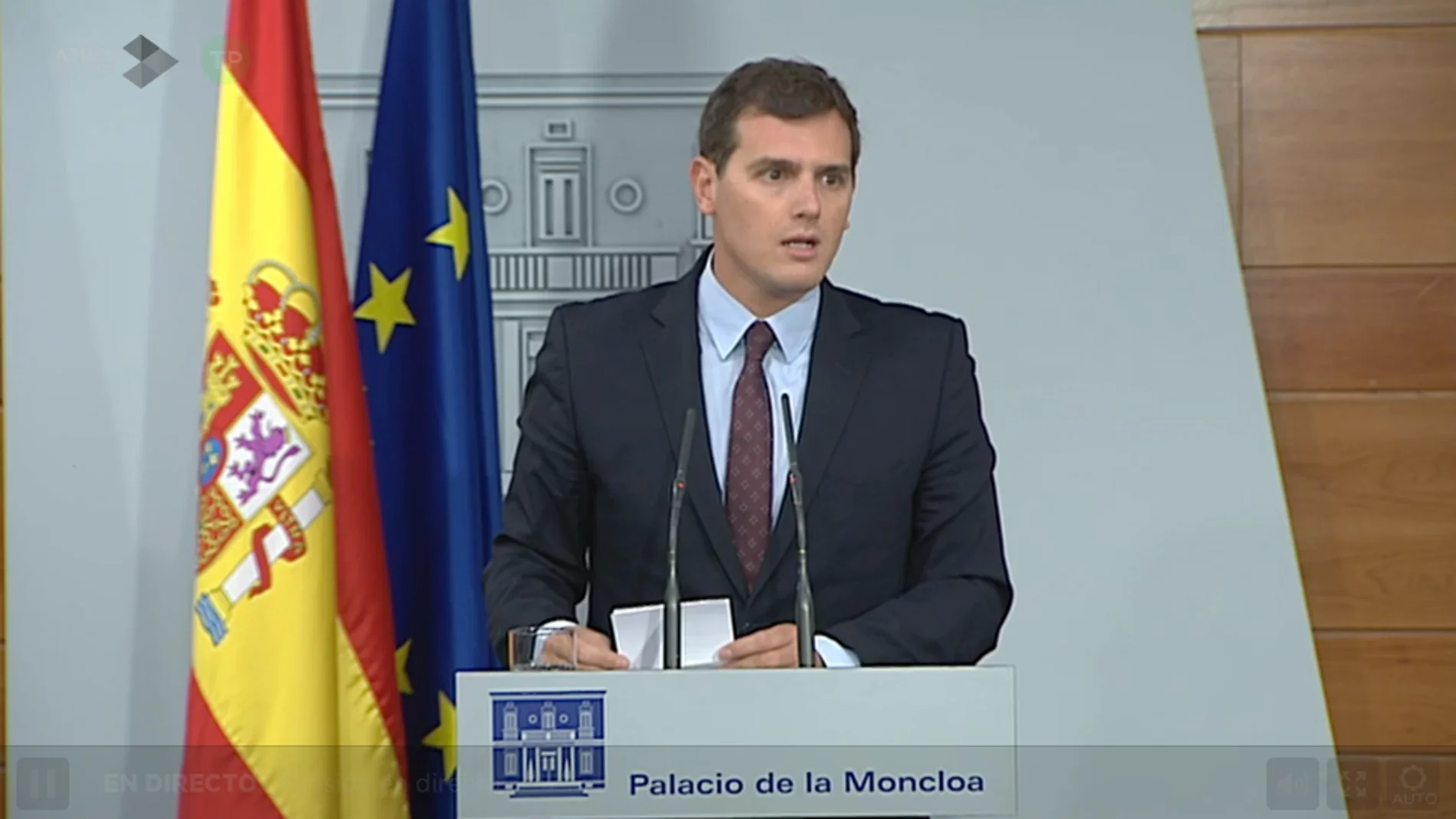 Comparecencia de Albert Rivera Comparecencia de Albert Rivera
