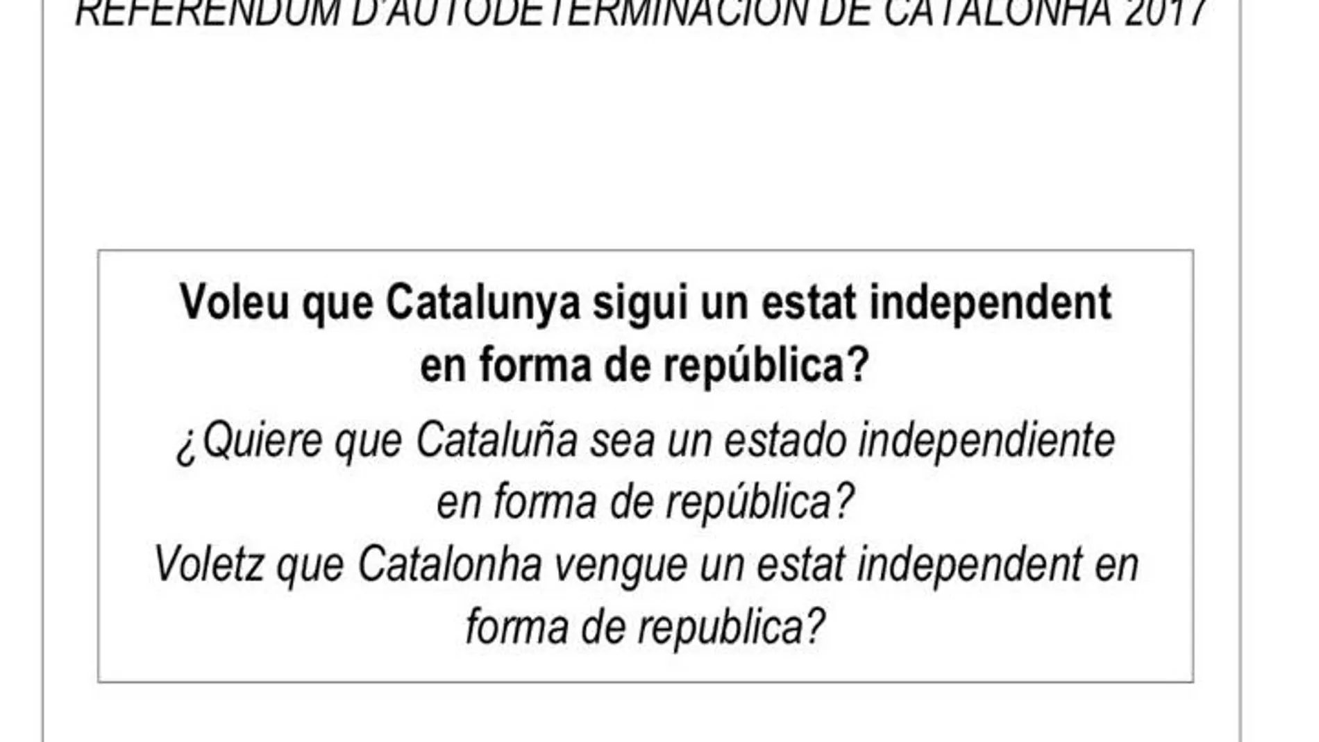 Papeleta referéndum Papeleta referéndum