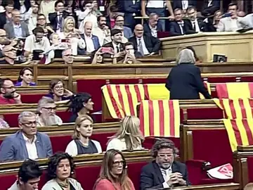 Iglesias insta a la diputada de Podem a disculparse por retirar las banderas de España en el Parlament y ésta se niega Iglesias insta a la diputada de Podem a disculparse por retirar las banderas de España en el Parlament y ésta se niega
