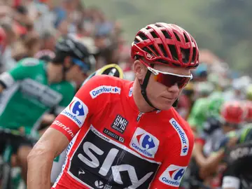 Chris Froome, durante la etapa 18 de la Vuelta Chris Froome, durante la etapa 18 de la Vuelta