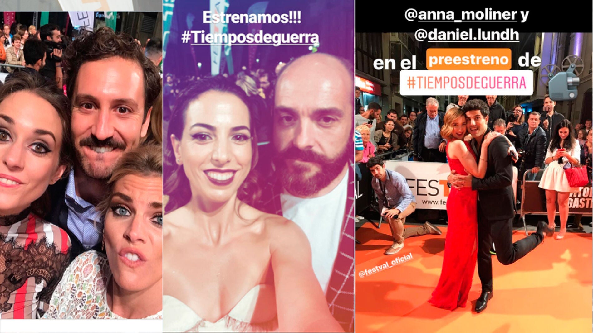 Euforia en las redes sociales de los protagonistas de 'Tiempos de guerra' 