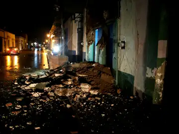 Vista general de los daños en la ciudad de Oaxaca en México, tras el terremoto Vista general de los daños en la ciudad de Oaxaca en México, tras el terremoto