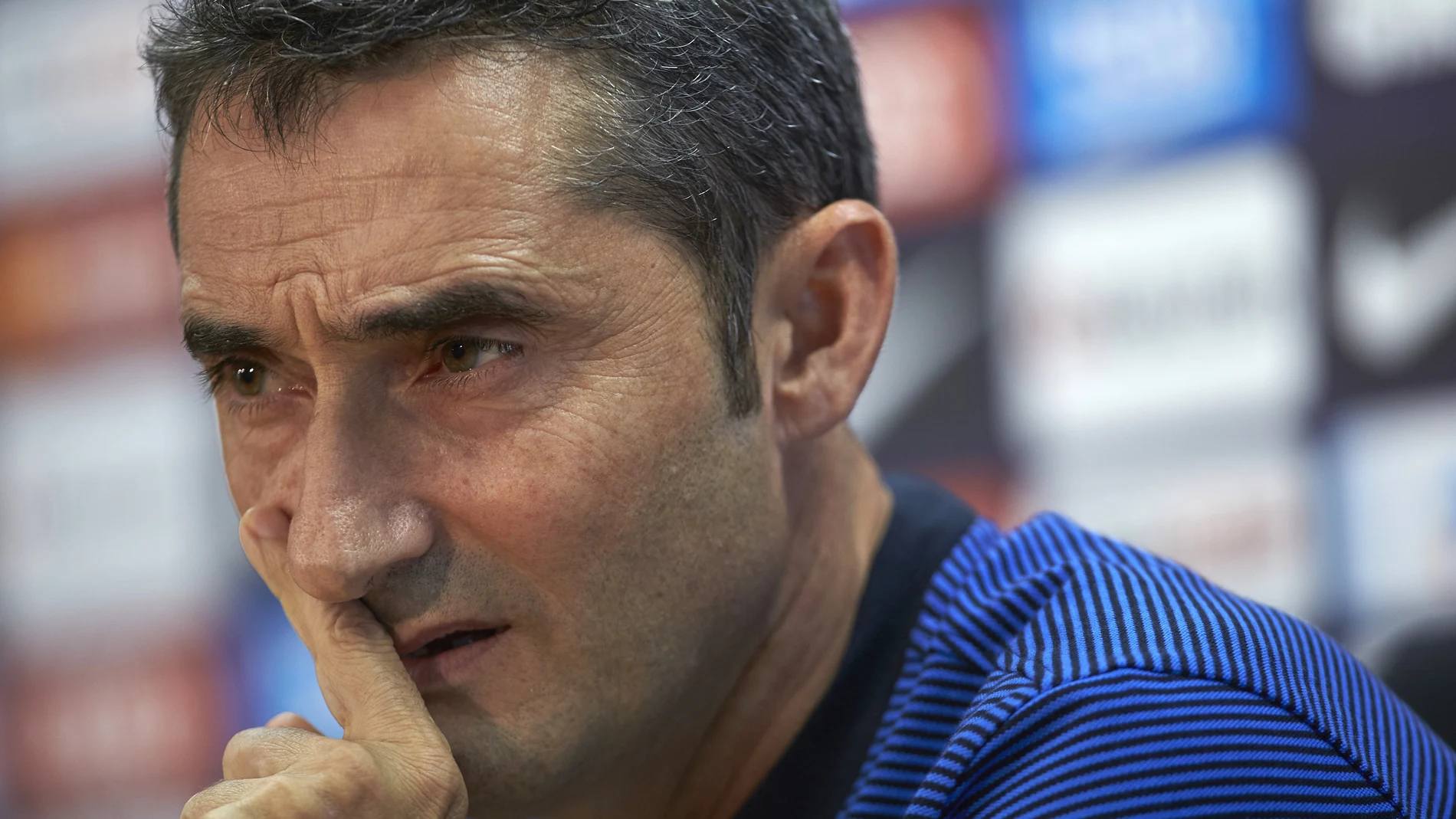 Ernesto Valverde, durante una rueda de prensa Ernesto Valverde, durante una rueda de prensa