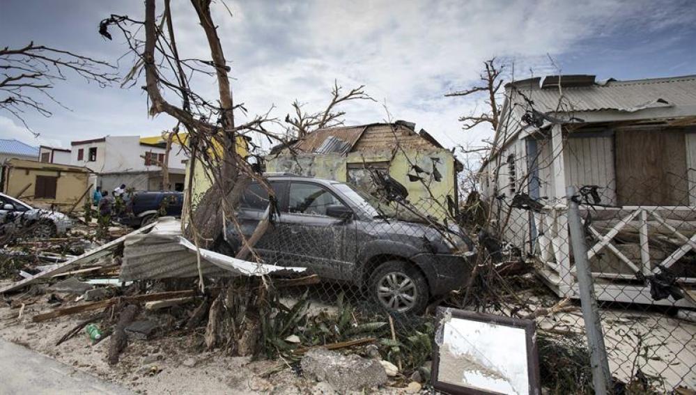 Daños ocasionados por el huracán Irma en Philipsburg, en la isla de San Martín