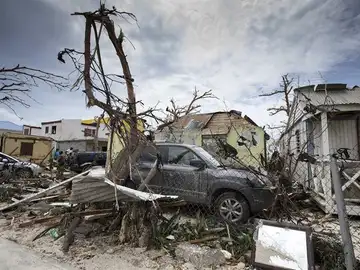 Daños ocasionados por el huracán Irma en Philipsburg, en la isla de San Martín Daños ocasionados por el huracán Irma en Philipsburg, en la isla de San Martín