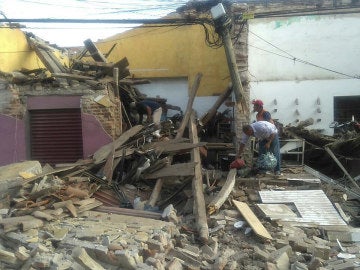 Vista general de los daños tras el fuerte sismo de magnitud 8.2