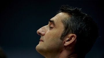 Valverde, durante la rueda de prensa