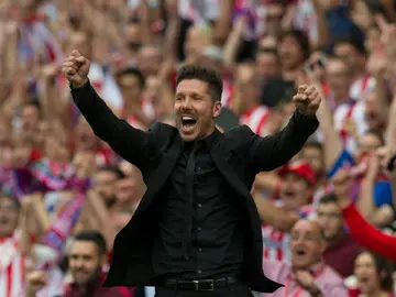 Simeone durante un partido Simeone durante un partido