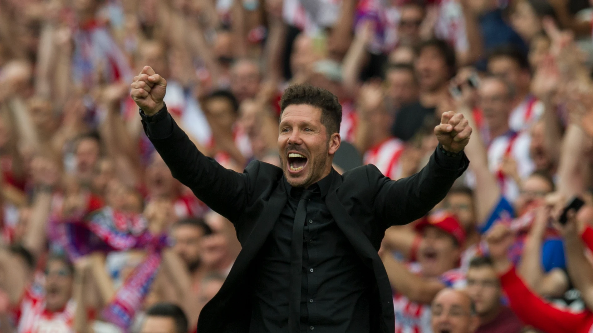 Simeone durante un partido Simeone durante un partido