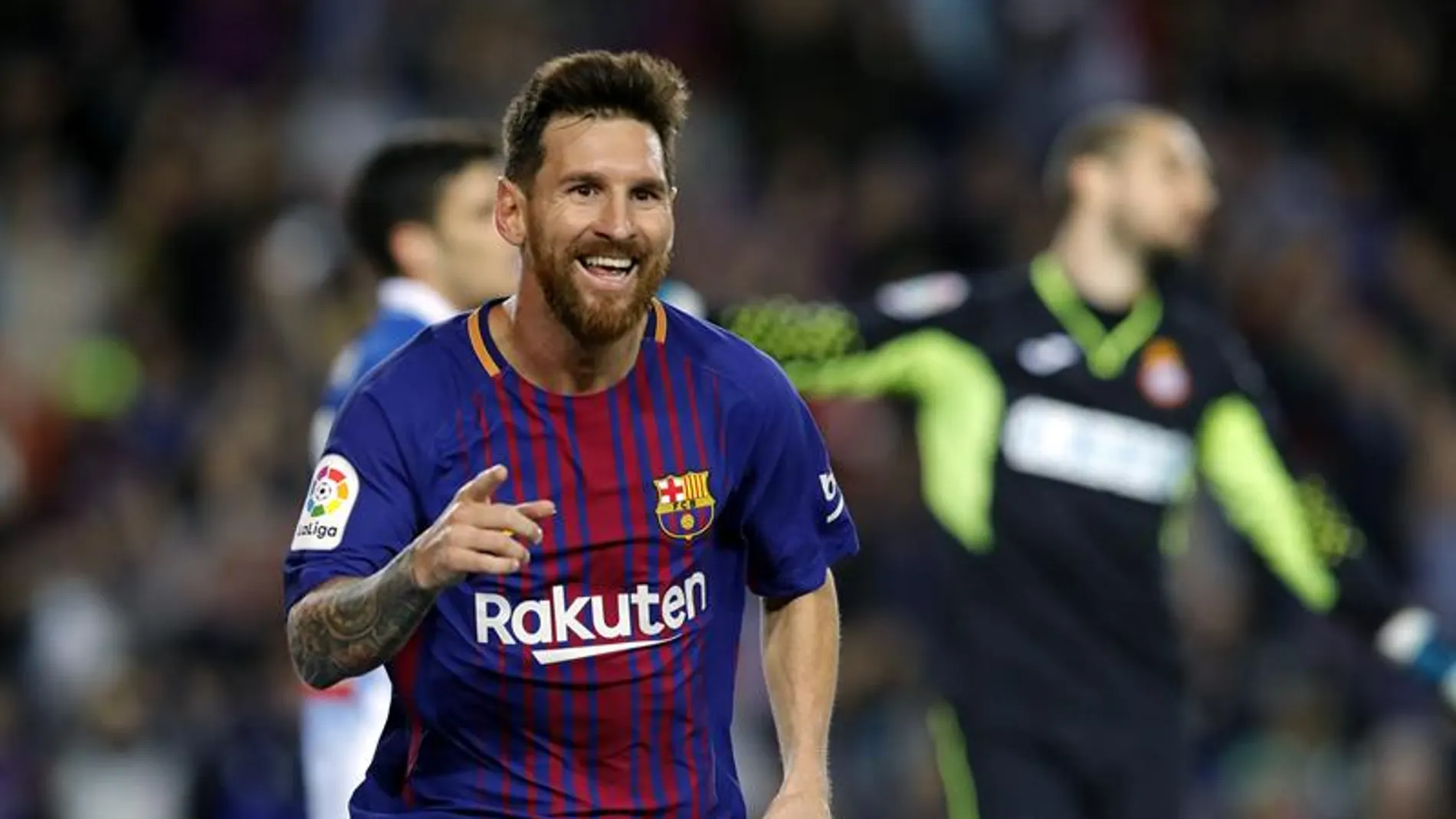 Leo Messi celebra su gol Leo Messi celebra su gol